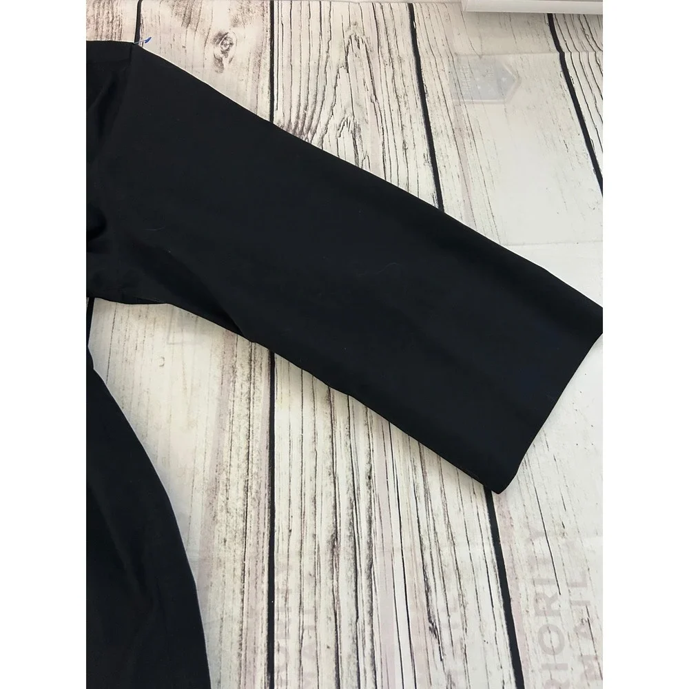 Lands End Women 22W Black No Iron Broadcloth 3/4 Sleeve Button Down Shirt